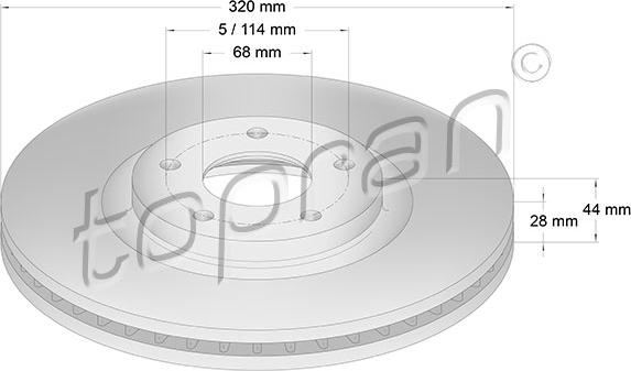 Topran 631 176 - Тормозной диск autospares.lv