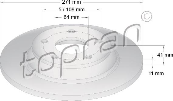 Topran 631 171 - Тормозной диск autospares.lv