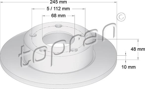 Topran 109 525 - Тормозной диск autospares.lv