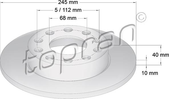 Topran 109 526 - Тормозной диск autospares.lv