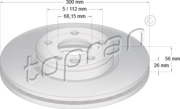 Topran 109 523 - Тормозной диск autospares.lv