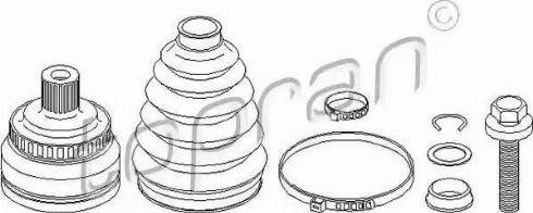 Topran 109 393 - Шарнирный комплект, ШРУС, приводной вал autospares.lv