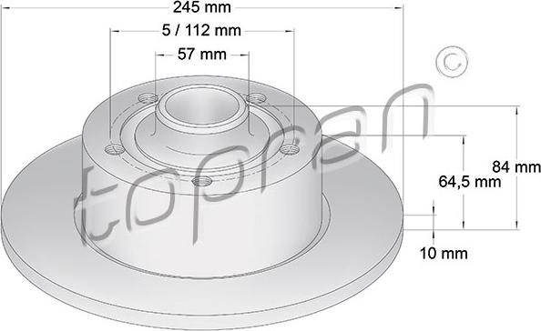 Topran 104 436 - Тормозной диск autospares.lv