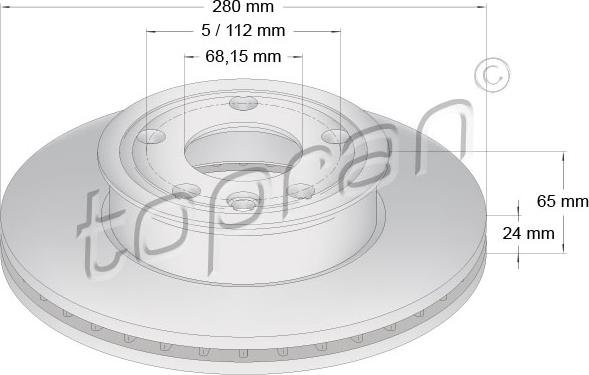 Topran 104 087 - Тормозной диск autospares.lv