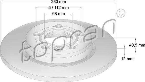 Topran 108 915 - Тормозной диск autospares.lv