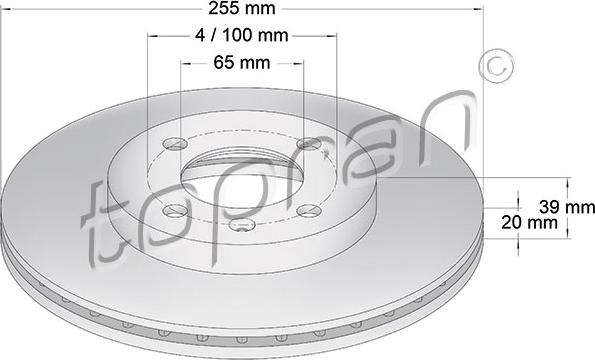 Topran 103 408 - Тормозной диск autospares.lv