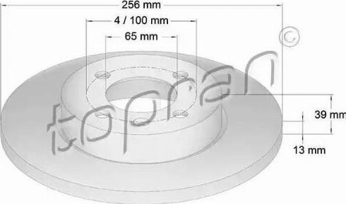 Topran 103 525 - Тормозной диск autospares.lv