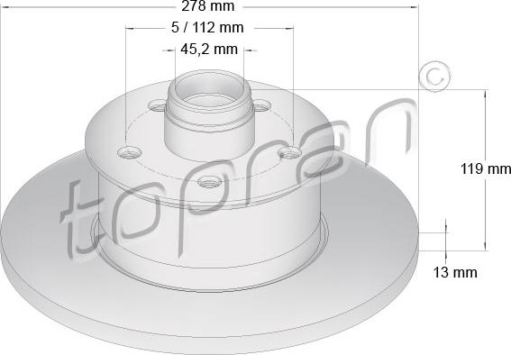 Topran 103 263 - Тормозной диск autospares.lv