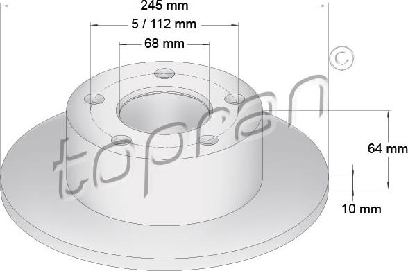 Topran 103 757 - Тормозной диск autospares.lv