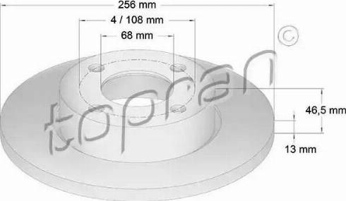 Topran 103 700 - Тормозной диск autospares.lv