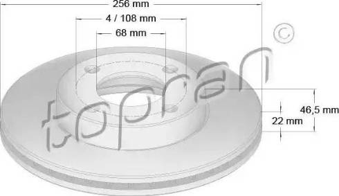 Topran 103 701 - Тормозной диск autospares.lv