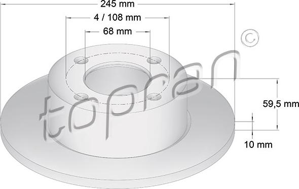 Topran 103 702 - Тормозной диск autospares.lv