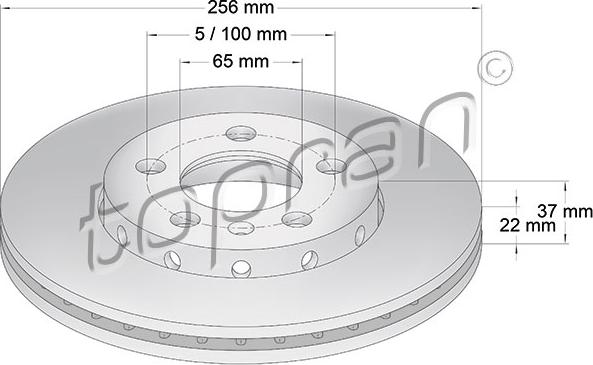 Topran 107 680 - Тормозной диск autospares.lv