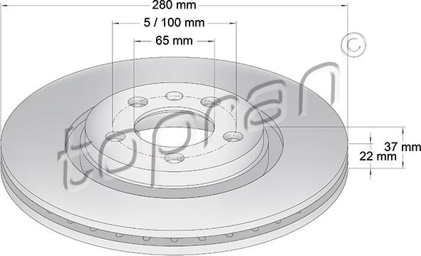 Topran 107 681 - Тормозной диск autospares.lv