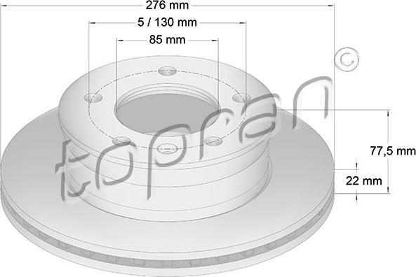 Topran 107 687 - Тормозной диск autospares.lv