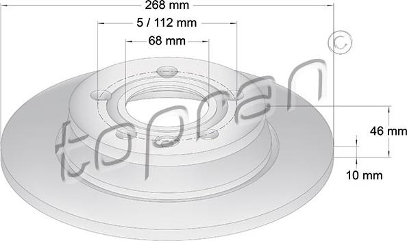 Topran 107 629 - Тормозной диск autospares.lv