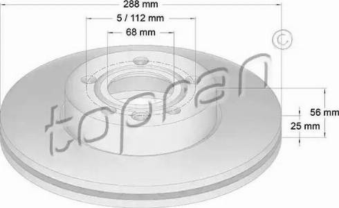 Topran 107 628 - Тормозной диск autospares.lv