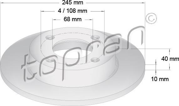 Topran 107 089 - Тормозной диск autospares.lv