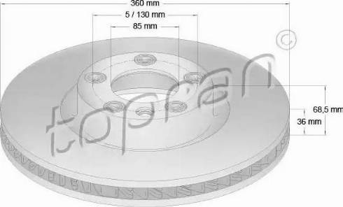 Topran 114 990 - Тормозной диск autospares.lv