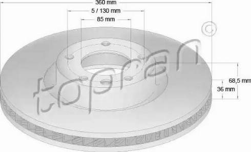 Topran 114 989 - Тормозной диск autospares.lv