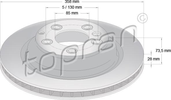 Topran 114 562 - Тормозной диск autospares.lv