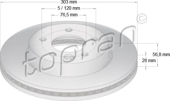 Topran 114 024 - Тормозной диск autospares.lv