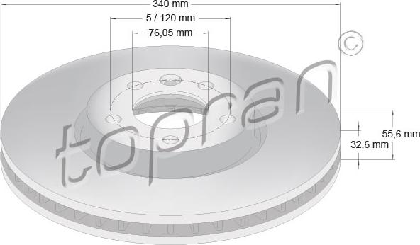 Topran 114 025 - Тормозной диск autospares.lv