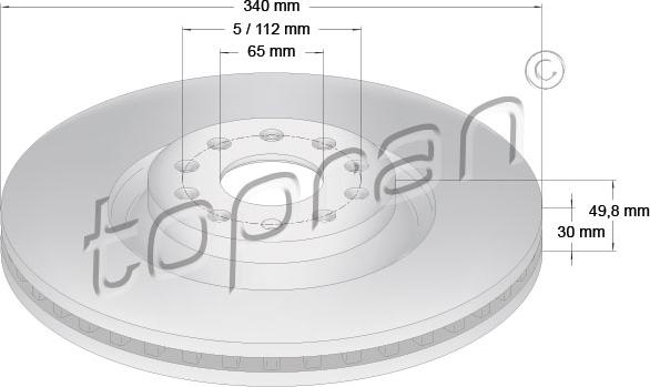 Topran 114 839 - Тормозной диск autospares.lv