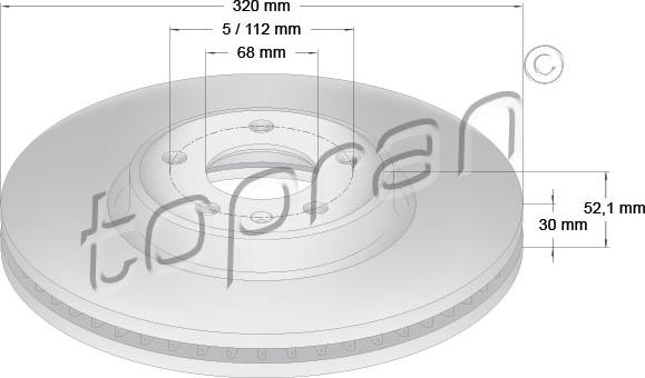 Topran 115 520 - Тормозной диск autospares.lv