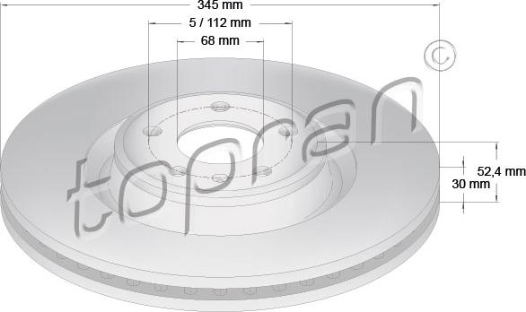 Topran 116 389 - Тормозной диск autospares.lv