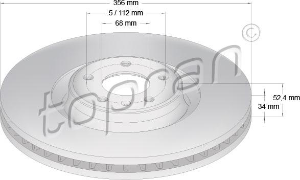 Topran 116 385 - Тормозной диск autospares.lv