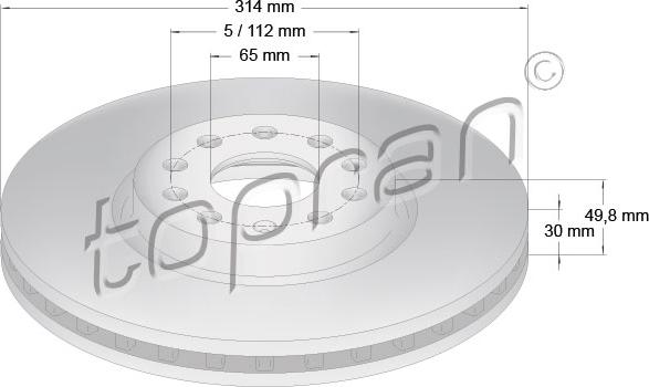 Topran 116 286 - Тормозной диск autospares.lv