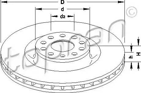 Topran 110 417 - Тормозной диск autospares.lv