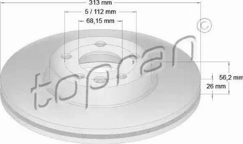 Topran 110 431 - Тормозной диск autospares.lv