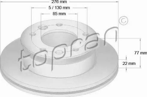 Topran 110 438 - Тормозной диск autospares.lv