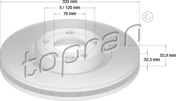Topran 110 429 - Тормозной диск autospares.lv