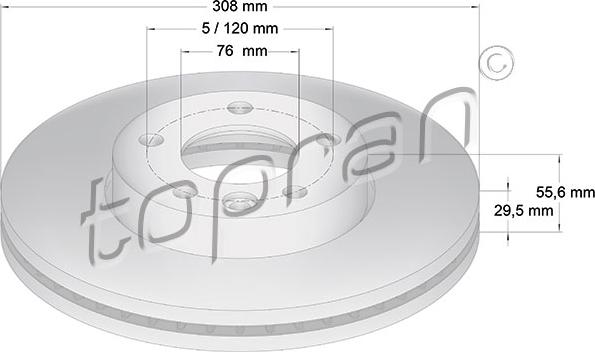 Topran 110 428 - Тормозной диск autospares.lv