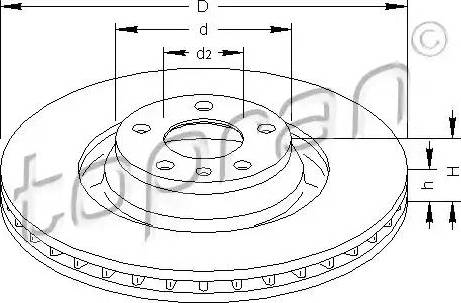 Topran 110 423 - Тормозной диск autospares.lv