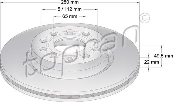 Topran 110 074 - Тормозной диск autospares.lv