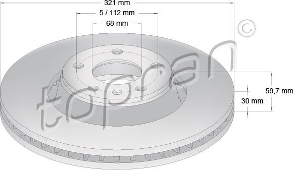 Topran 110 309 - Тормозной диск autospares.lv