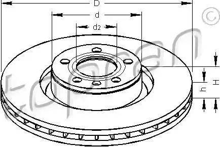 Topran 110 308 - Тормозной диск autospares.lv