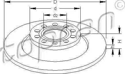 Topran 110 312 - Тормозной диск autospares.lv