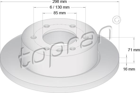 Topran 111 654 - Тормозной диск autospares.lv