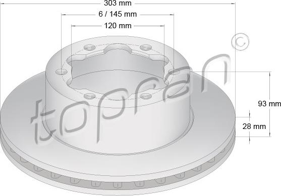 Topran 111 653 - Тормозной диск autospares.lv