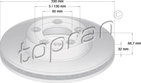 Topran 111 286 - Тормозной диск autospares.lv