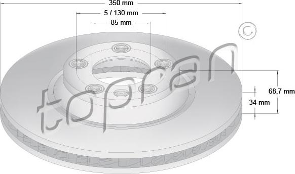 Topran 111 288 - Тормозной диск autospares.lv