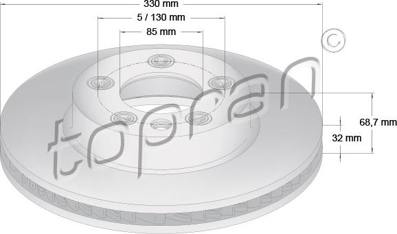 Topran 111 287 - Тормозной диск autospares.lv