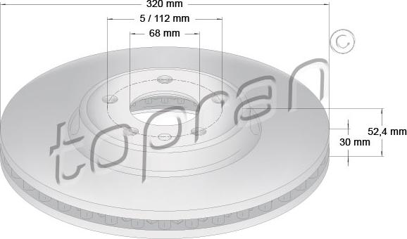 Topran 113 010 - Тормозной диск autospares.lv