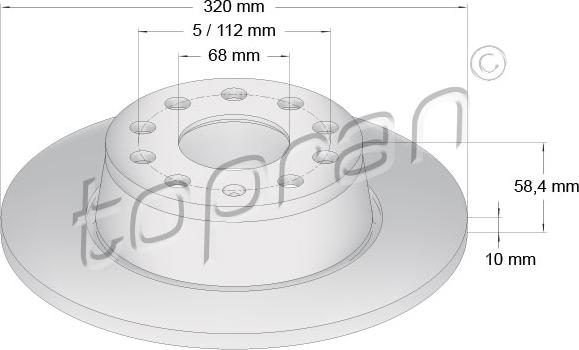 Topran 117 600 - Тормозной диск autospares.lv