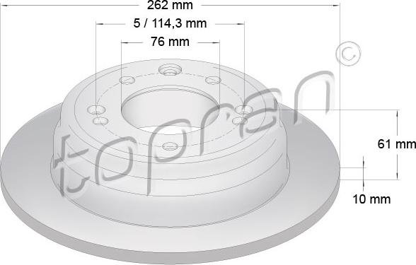 Topran 820 608 - Тормозной диск autospares.lv